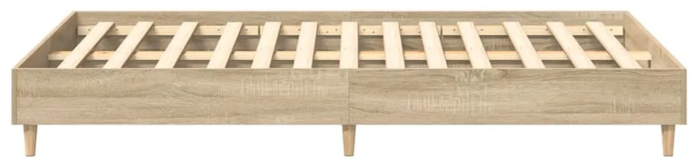 Estrutura de cama sem colchão 140x190 cm carvalho sonoma