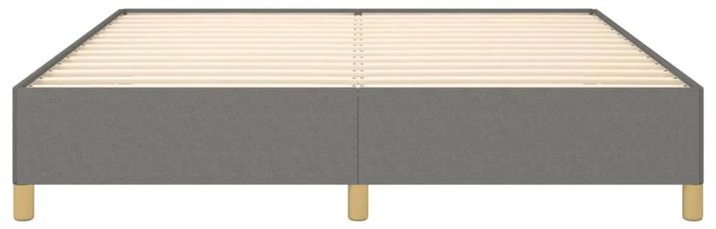 Estrutura de cama sem colchão 160x200 cm tecido cinzento-escuro