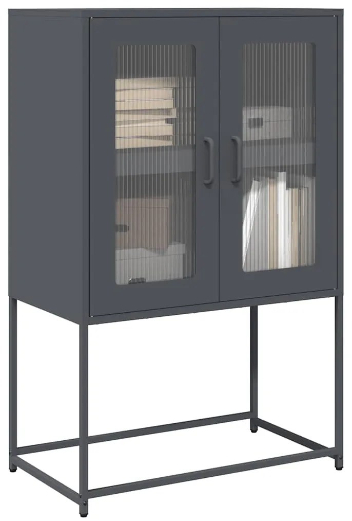 Aparador alto 68x39x107 cm aço antracite