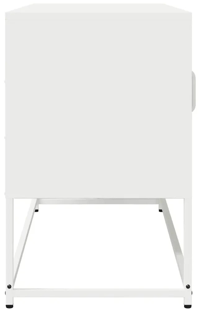 Móvel de TV 100,5x39x60,5 cm aço laminado a frio branco