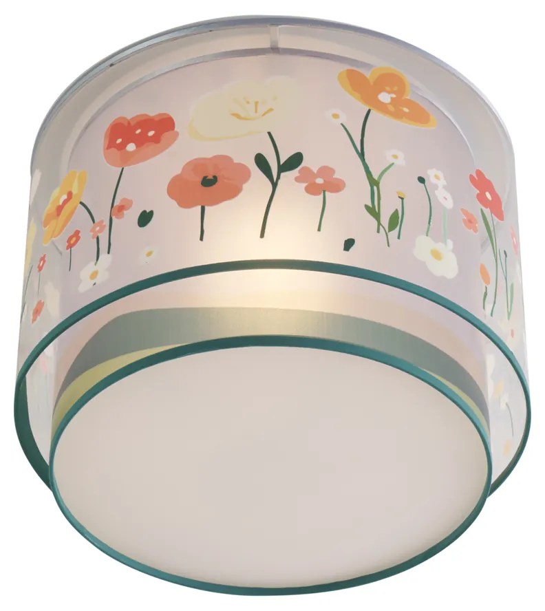 Plafon para crianças branco com flores - Harrie entre flores