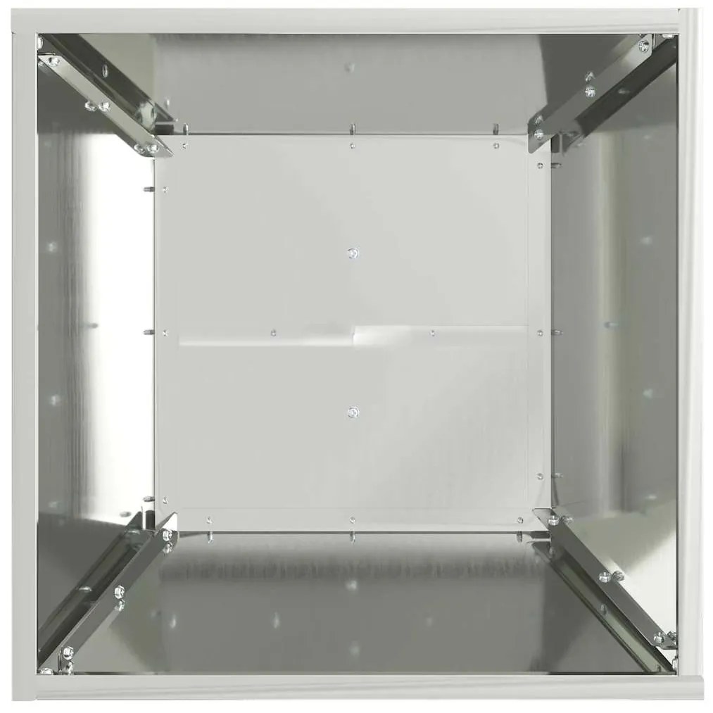 Vasos de Pilar para Jardim - 2 peças com Bowl de 40x40x100 cm em Aço I