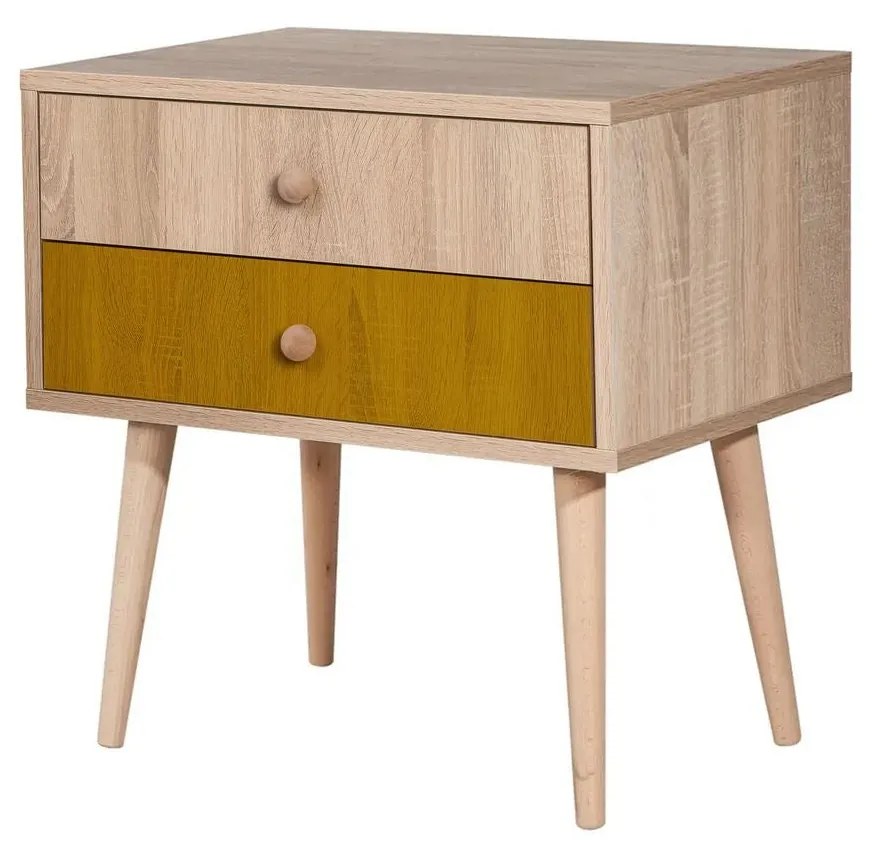 Mesa de Cabeceira City Two – Multicolor – 60x61x40 cm