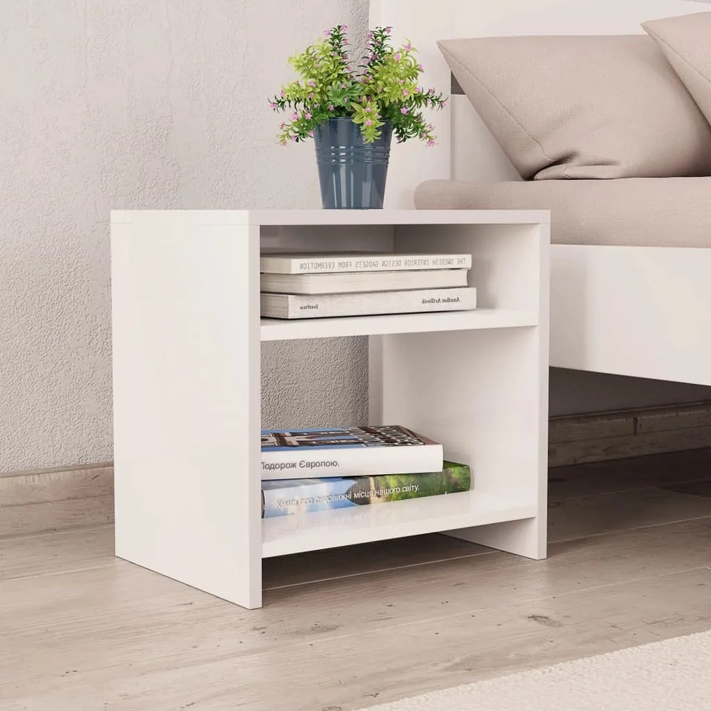 Mesa de cabeceira 40x30x40 cm derivados de madeira branco