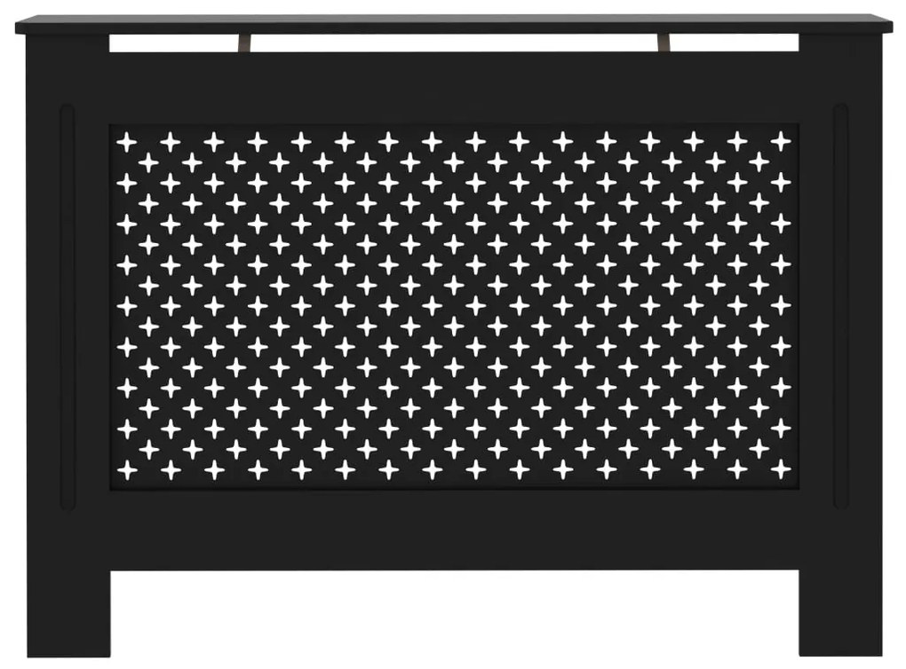 Cobertura de radiador 112x19x81,5 cm MDF preto