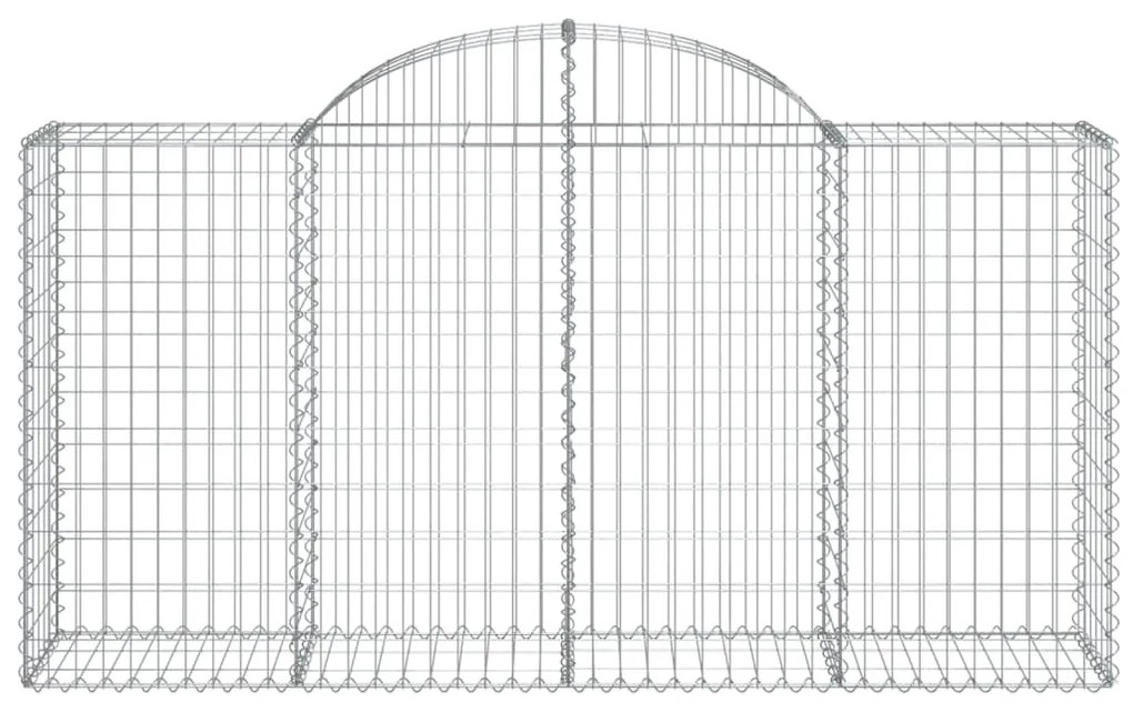 Cestos gabião arqueados 15 pcs 200x50x100/120 ferro galvanizado