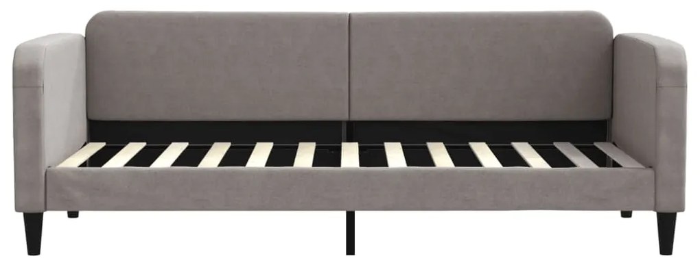 Sofá-cama com gavetão 80x200 cm tecido cinzento-acastanhado
