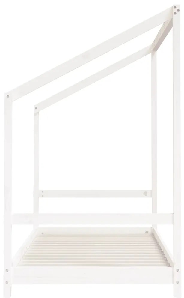 Estrutura de cama infantil 2x(90x190) cm pinho maciço branco