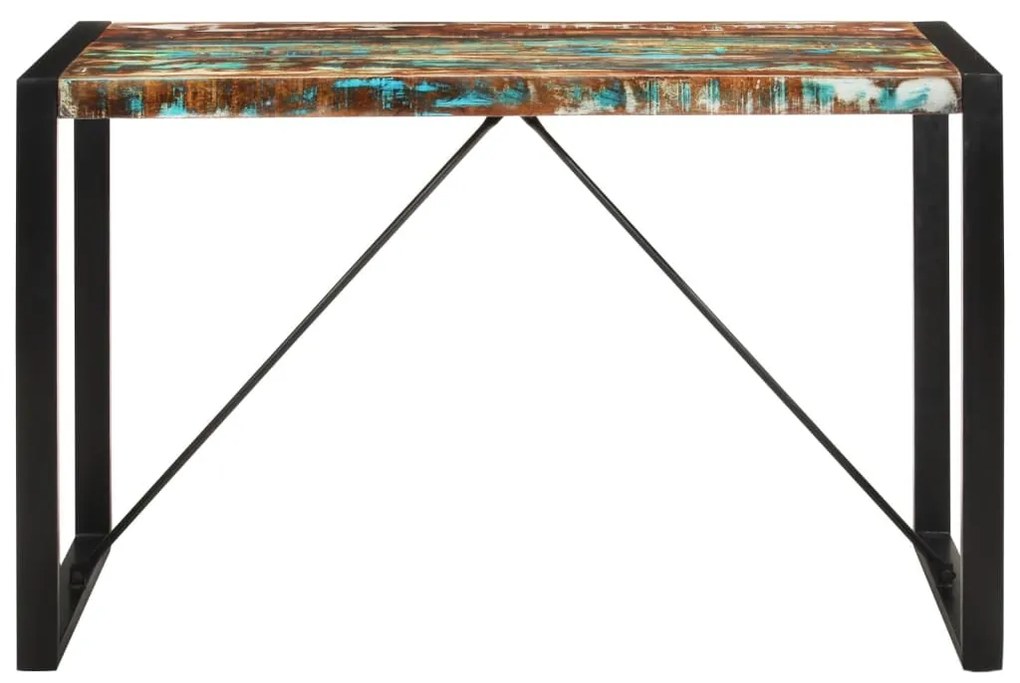Mesa de jantar 120x55x76 cm madeira recuperada maciça
