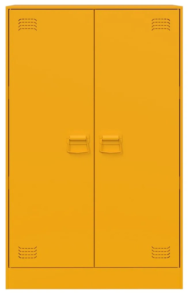 Aparador 67x39x107 cm aço amarelo mostarda