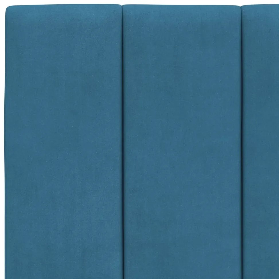 Almofadão de cabeceira 180 cm veludo azul