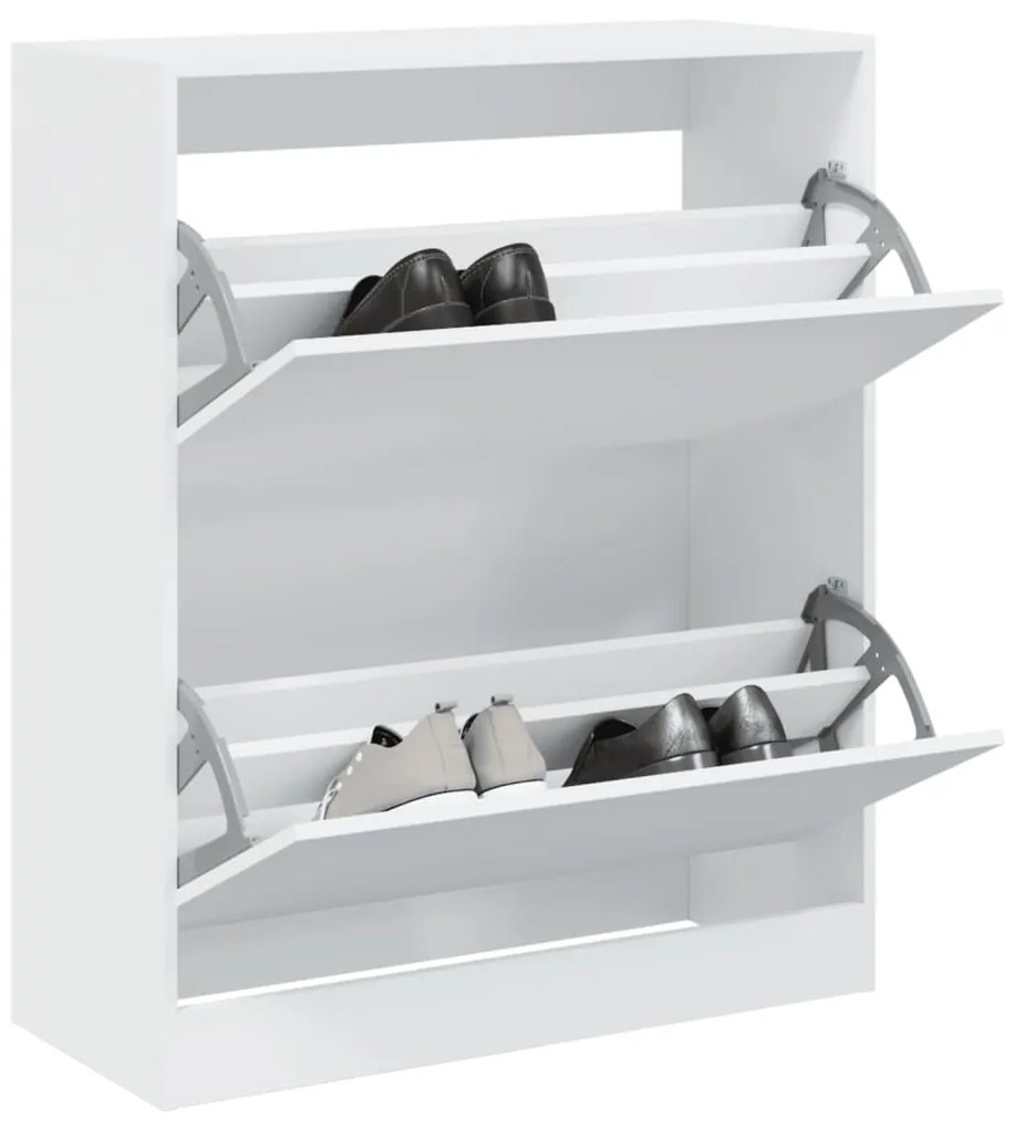 vidaXL Sapateira 80x34x96,5 cm derivados de madeira branco