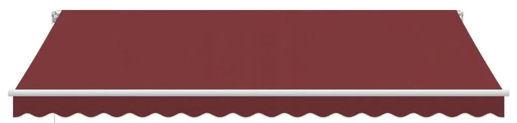 Toldo retrátil manual com luz LED 450x300 cm bordô