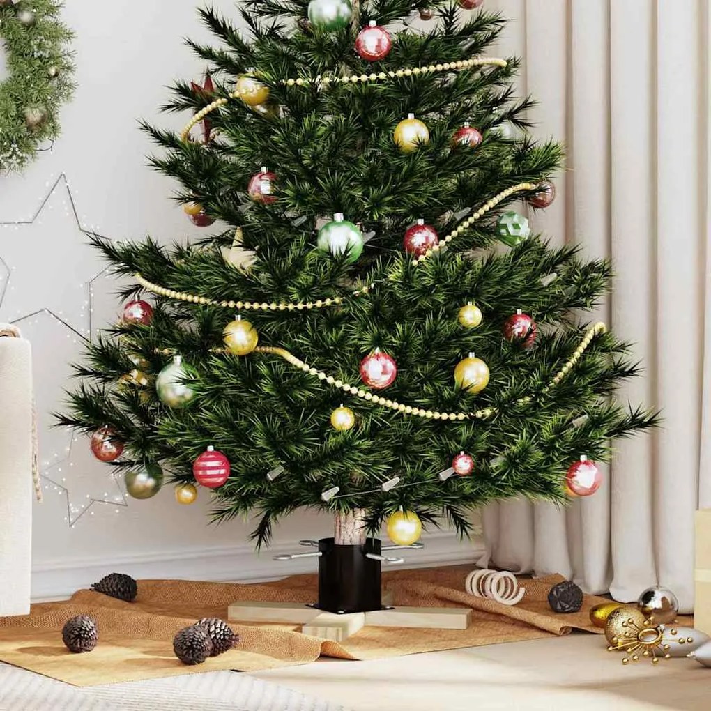 vidaXL Suporte para Árvore de Natal 1.73 Preto 50 x 50 x 16 cm