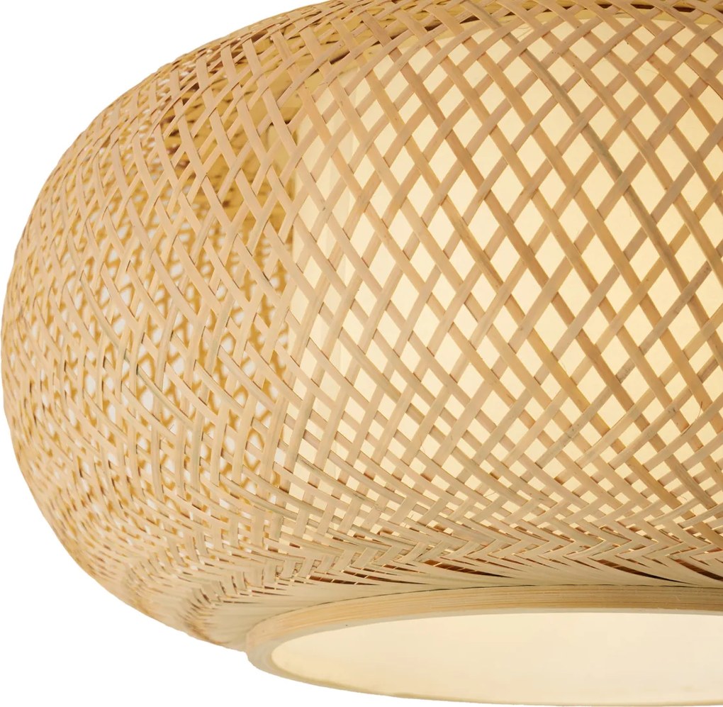 Plafon Inteligente Bambu com Interior Branco Incl. WiFi A60 - Liva