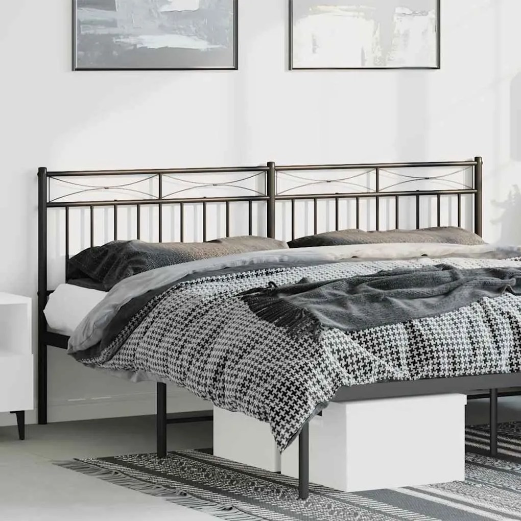 Cabeceira de cama 180 cm metal preto