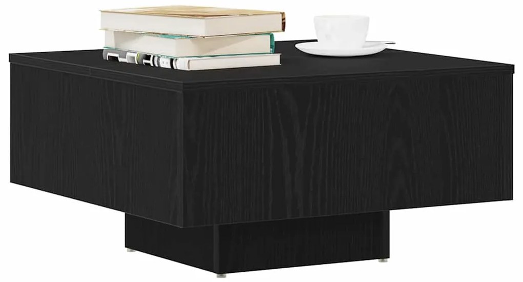 Mesa de Café vidaXL Carvalho Preto 60x60x31,5 cm Madeira de Engenharia