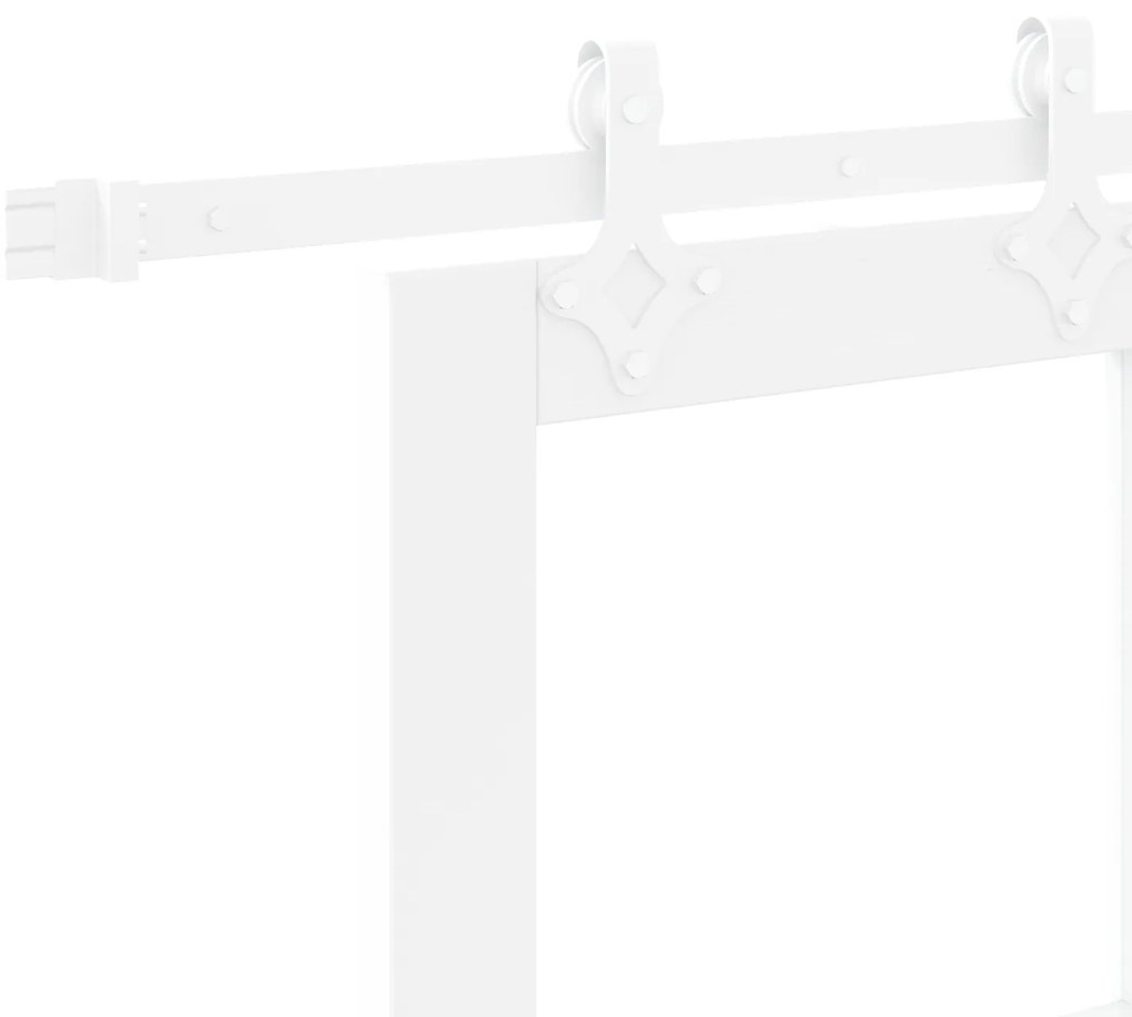 Conjunto de Porta Deslizante vidaXL com Hardware Branco 78x202 cm Made