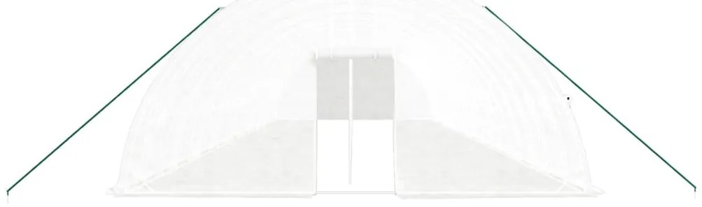 Estufa com estrutura de aço 120 m² 20x6x2,85 m branco