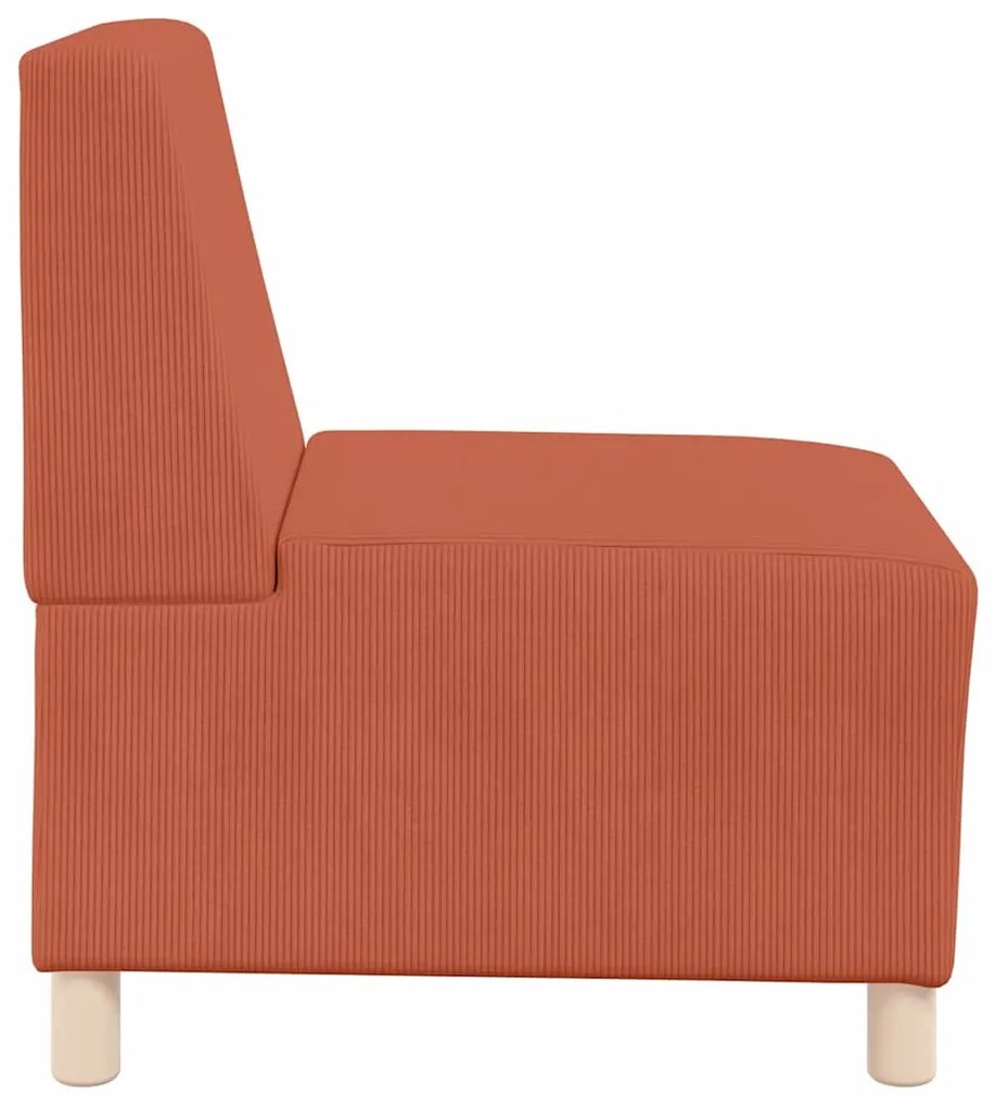 Poltrona 55 cm tecido corduroy laranja vermelho
