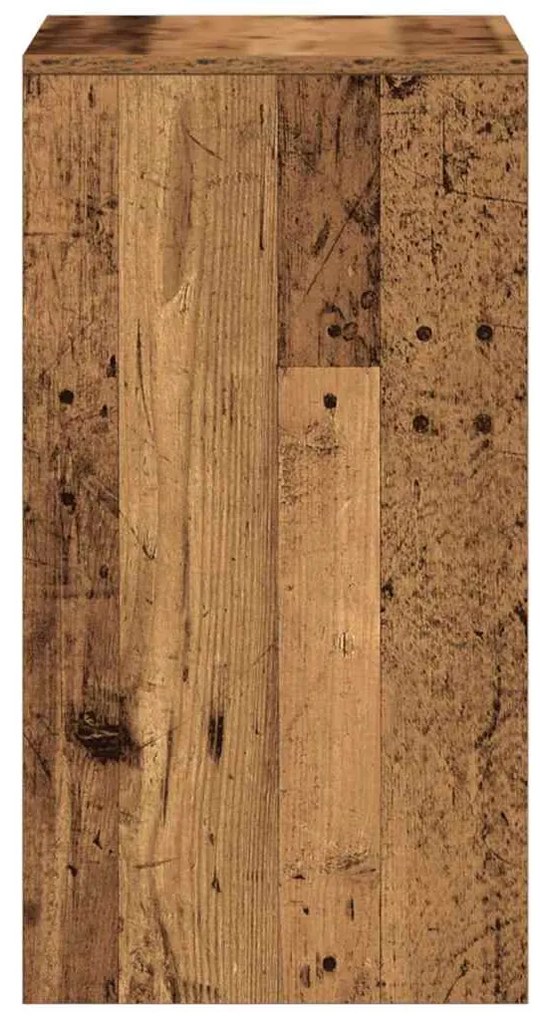 Mesa de Maquilhagem com Espelho Madeira Velha Madeira de Engenharia