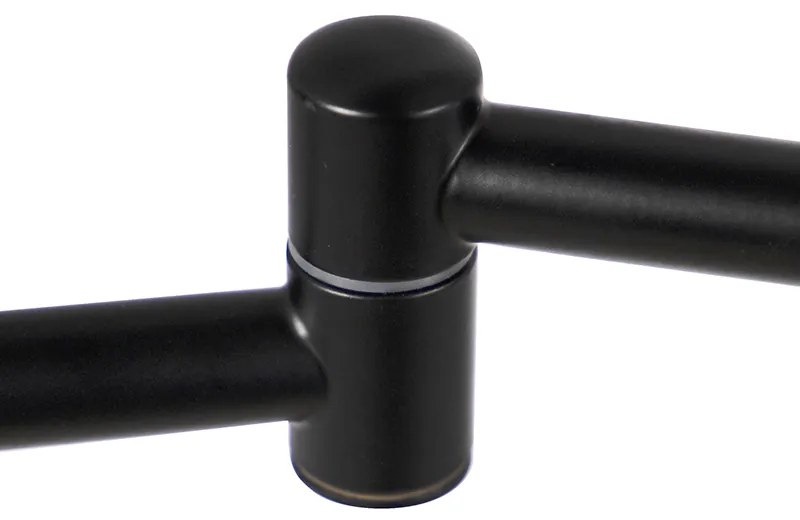 Espelho de casa de banho de design preto com LED regulável IP44 - Vicino Moderno