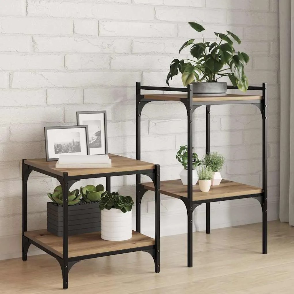 vidaXL Estante de Prateleira 4 pcs Castanho 40 x 40 x 1.5 cm