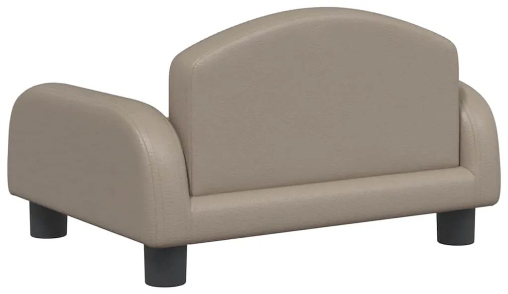 Cama para cães 50x40x30 cm couro artificial cor cappuccino