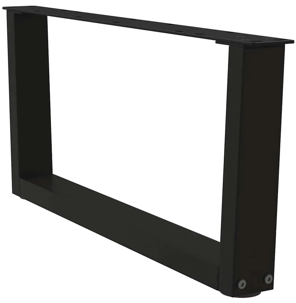 Pés para mesa de centro em V, 2 peças, preto, 70x(30-31,3) cm, aço