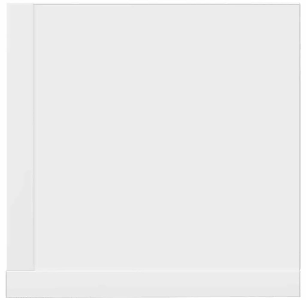 Estantes de parede 2pcs 75x16,5x16,5cm derivados madeira branco