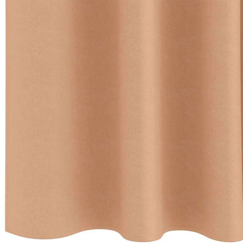 Cortinas 2 pcs Castanho-claro 260 x 140 cm Poliéster