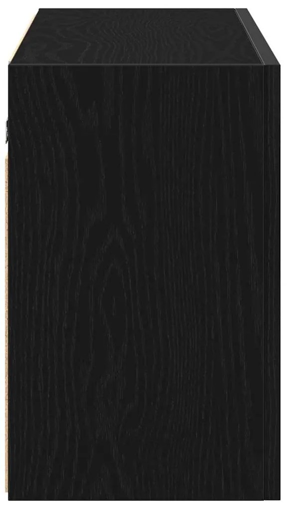 Armário parede p/ casa banho 100x25x40 cm deriv. madeira preto