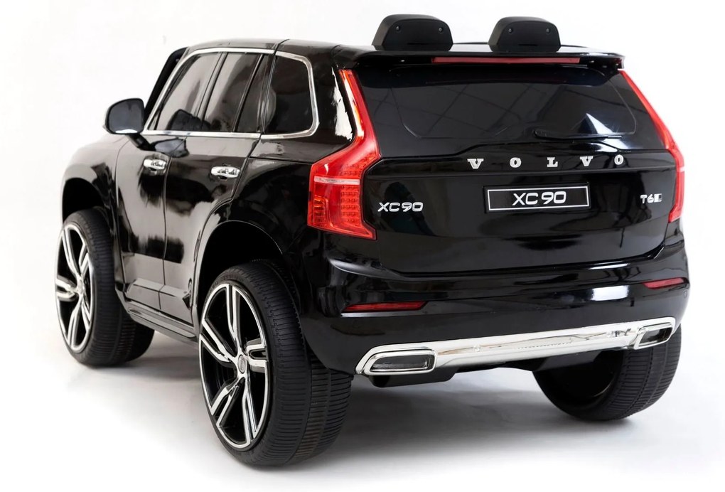 Carro elétrico para Crianças Volvo XC90 banco duplo em couro sintético, MP3 player com entrada USB, abertura de portas e capô, bateria 12V10Ah, rodas