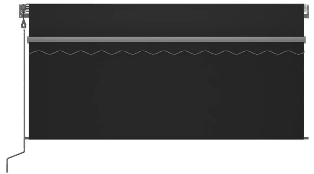 Toldo automático c/ estore/LED/sensor de vento 3x2,5m antracite