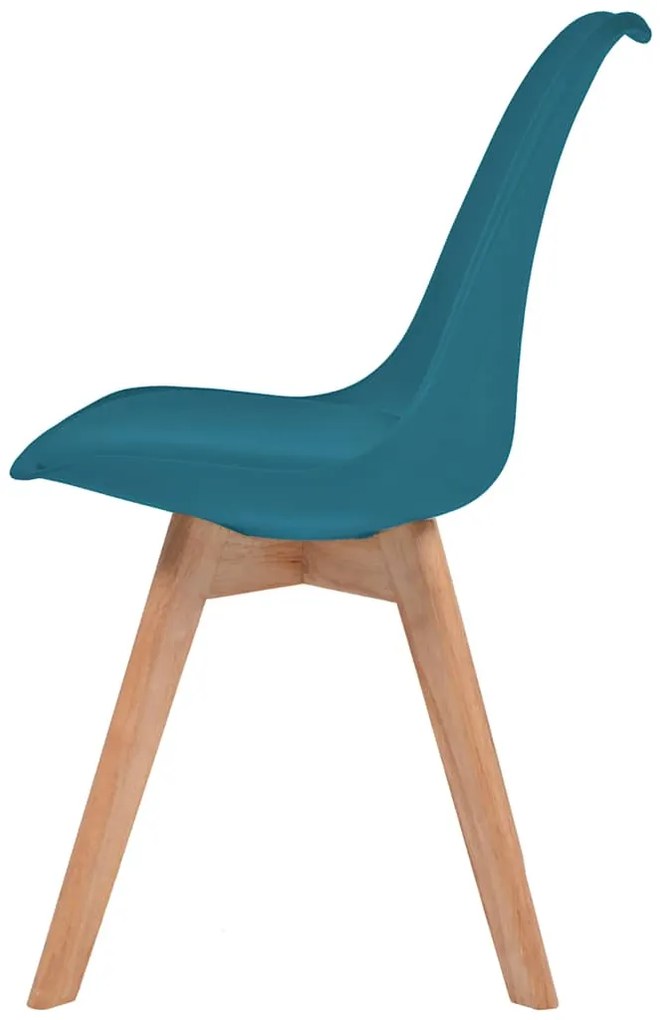 Cadeiras de jantar 2 pcs plástico turquesa