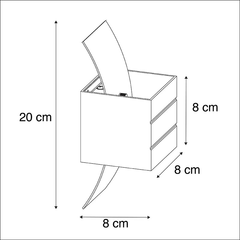 Candeeiro de parede design preto com dourado - Amy