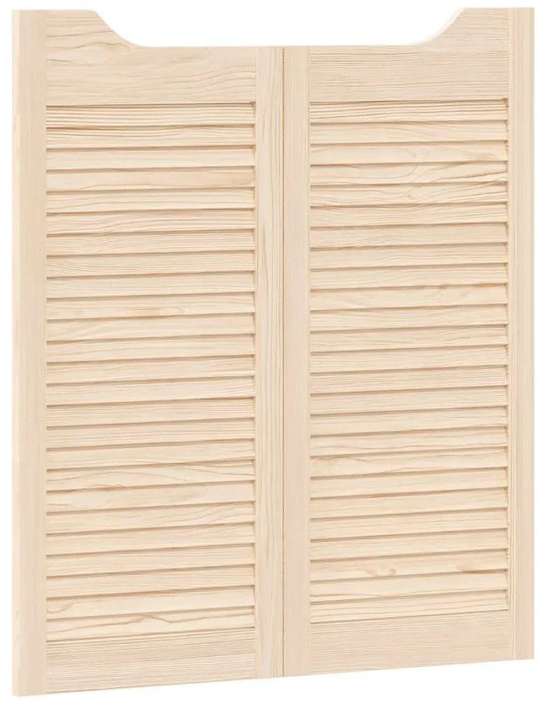 Portas de batente design de persiana 1-Par 90x80cm pinho maciço