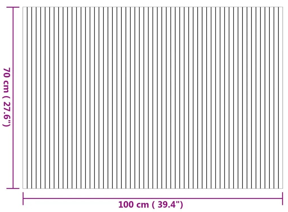 Tapete retangular 70x200 cm bambu cor natural