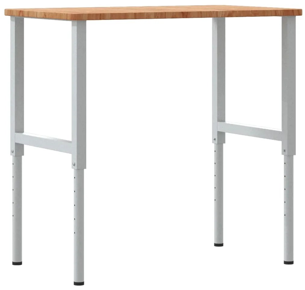 Bancada retangular 100x60x(71,5-98) cm carvalho castanho-claro