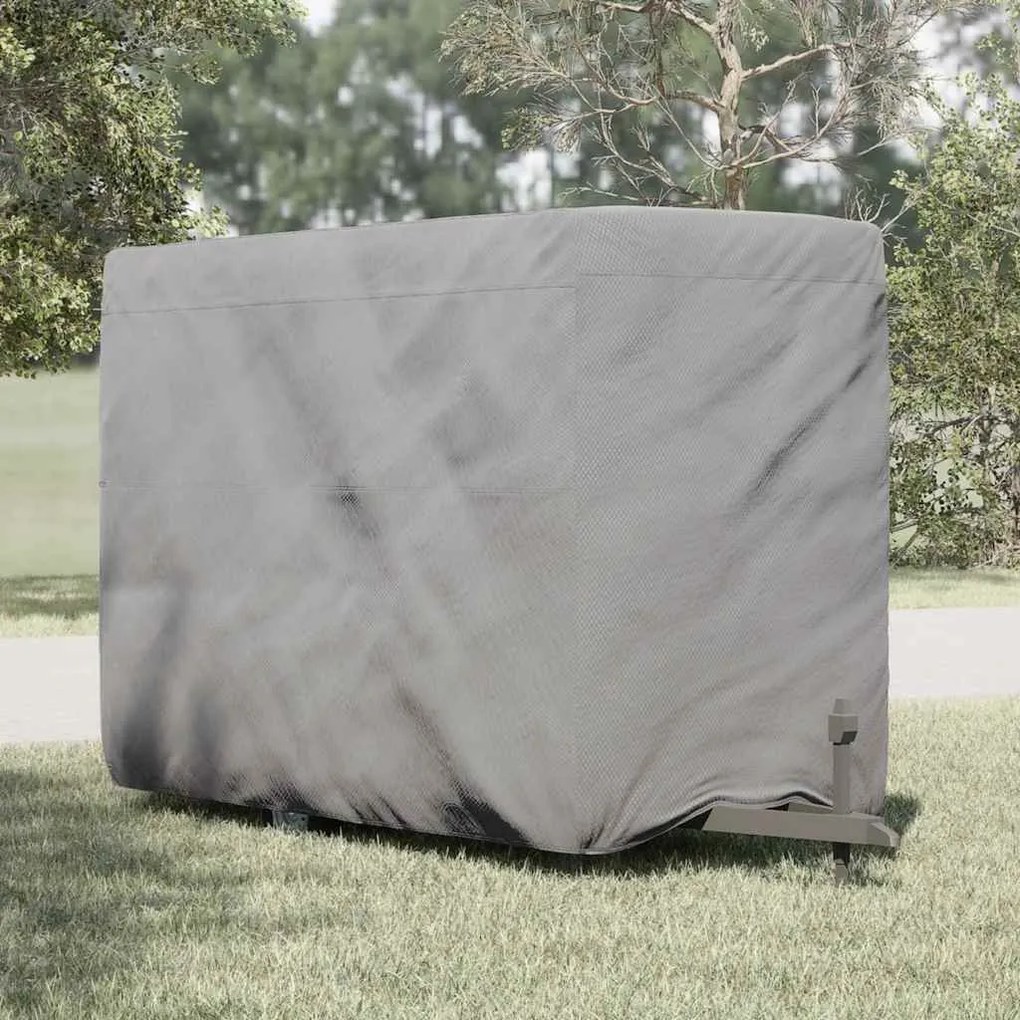 vidaXL Capa atrelado cavalo 376x168x240 cm tecido não tecido cinzento
