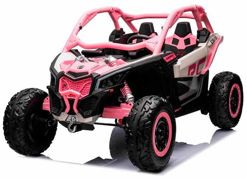 Carro elétrico para crianças 24V Can-am Maverick, 2 Lugares, suspensão dianteira e traseira, controlo remoto de 2,4 Ghz, bateria portátil, 4 motores d