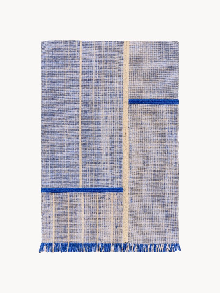 Tapete de pelo curto com franjas lavável para interior e exterior, Design Folkform