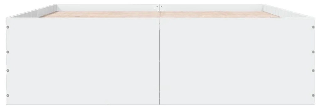 Estrutura de cama 160x200 cm derivados de madeira branco