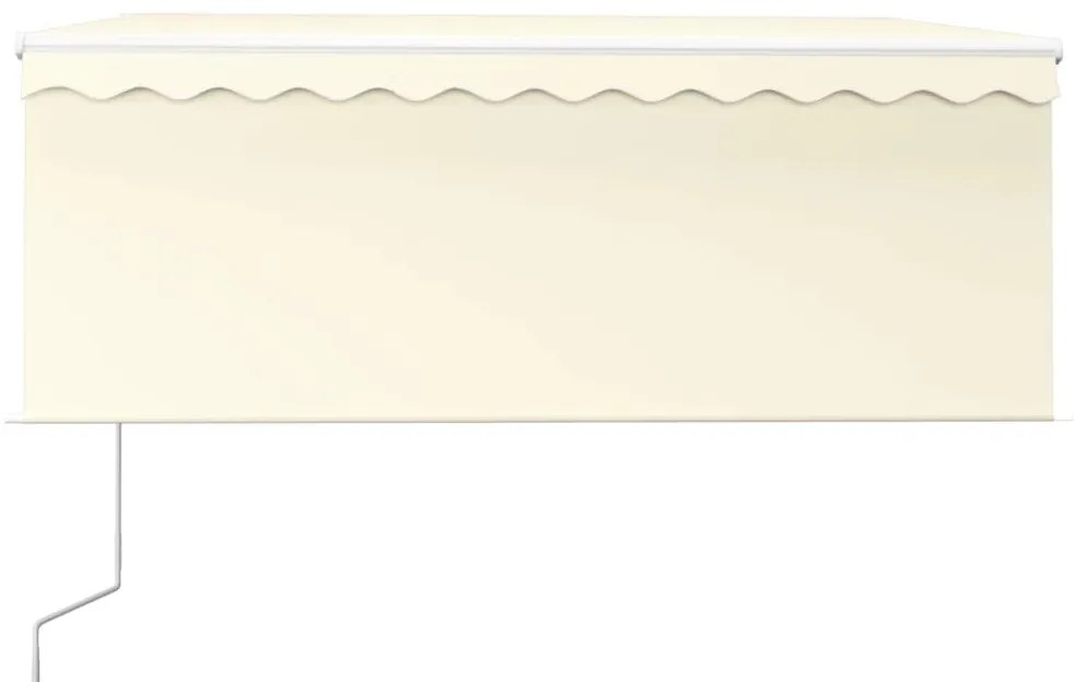 Toldo retrátil automático com estore 3x2,5 m cor creme