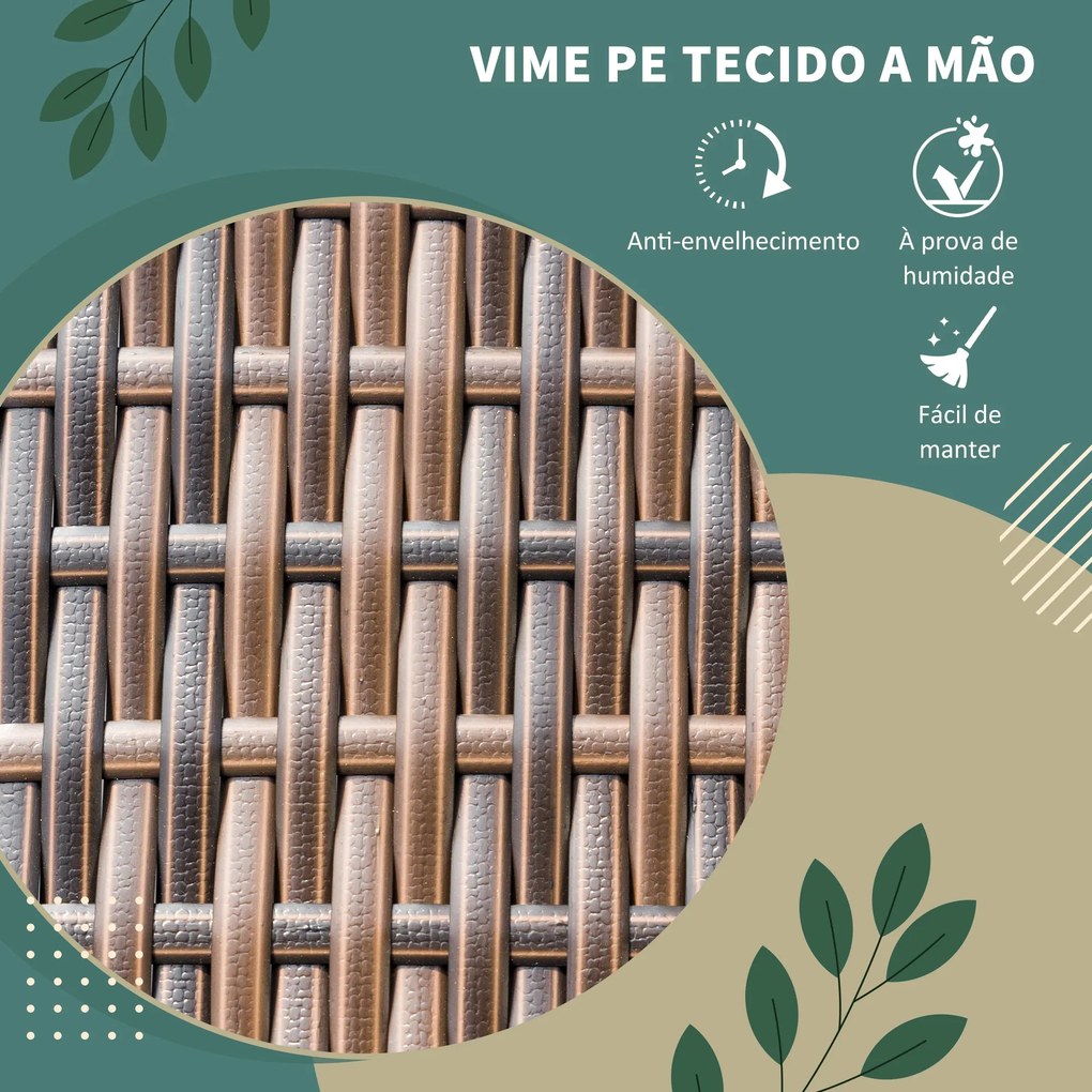 Conjunto de Refeição para Jardim – Ravello – 120x70 cm – Castanho – Vi