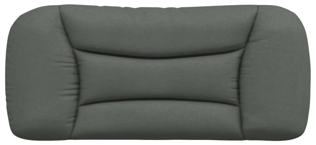 Almofadão de cabeceira 80 cm tecido cinzento-escuro