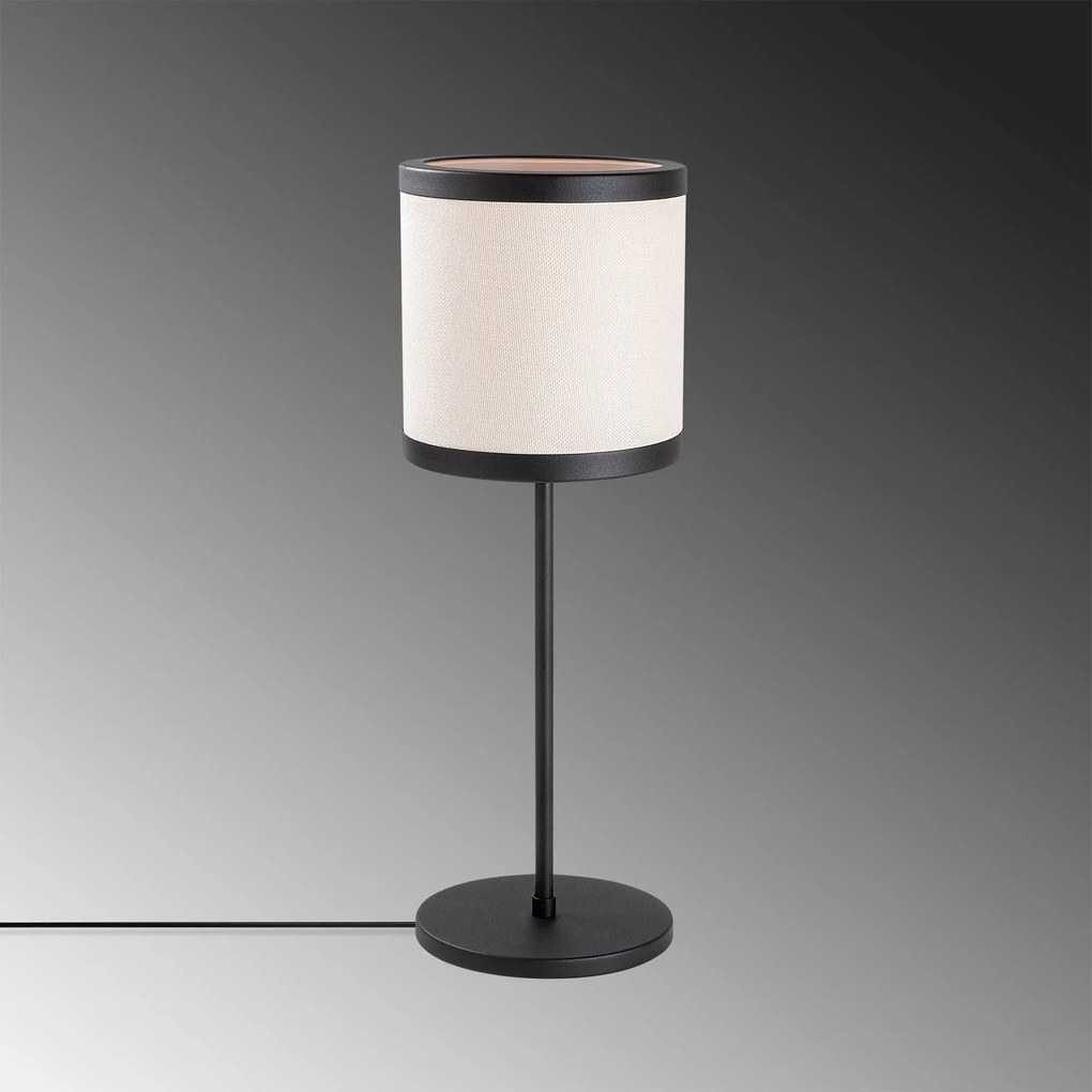 Candeeiro de Mesa Way – Preto e Branco – 18 x 18 x 52 cm