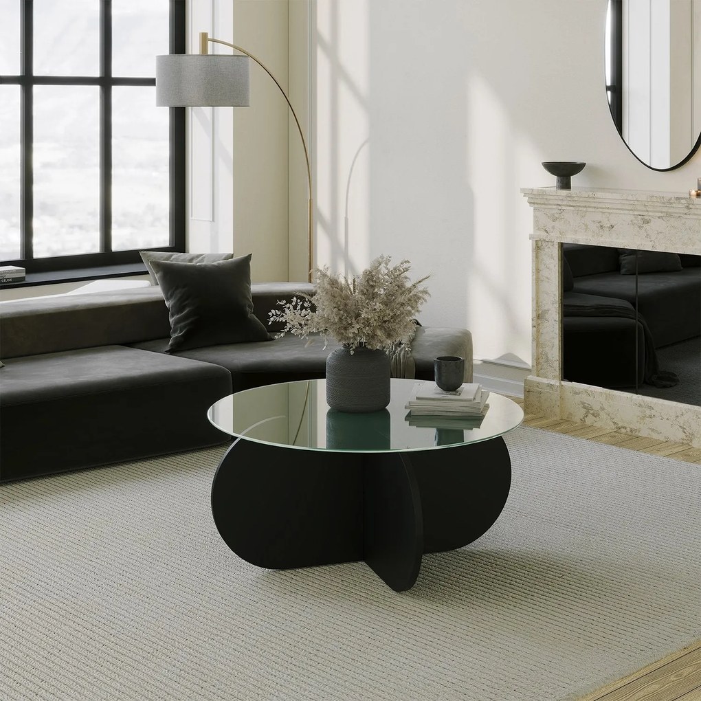 Mesa de Centro Bubble – Preto – 75x35x75 cm