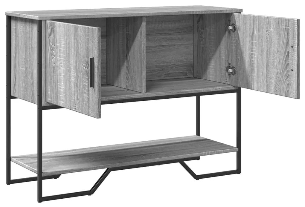 Mesa consola 100x35x74,5 cm derivados madeira cinzento sonoma