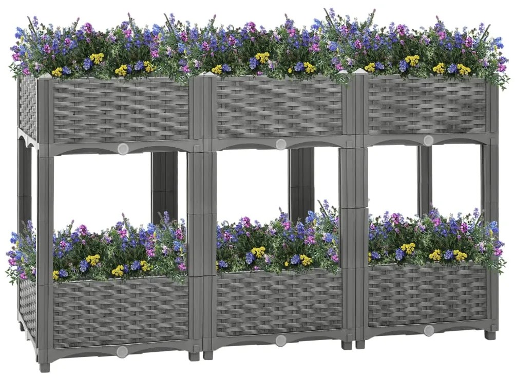 Canteiro elevado 120x40x71 cm polipropileno